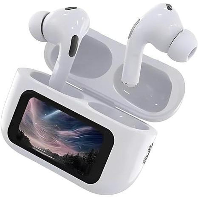 2024 New Bluetooth Headphones with LED Display TWS Bluetooth In-Ear Headphones with Full Color Display, Noise-Canceling Bluetooth Earbuds, In-Ear Headphones for Iphone and Ipod Sports/Fitness/Running Audio Adjustable Charging